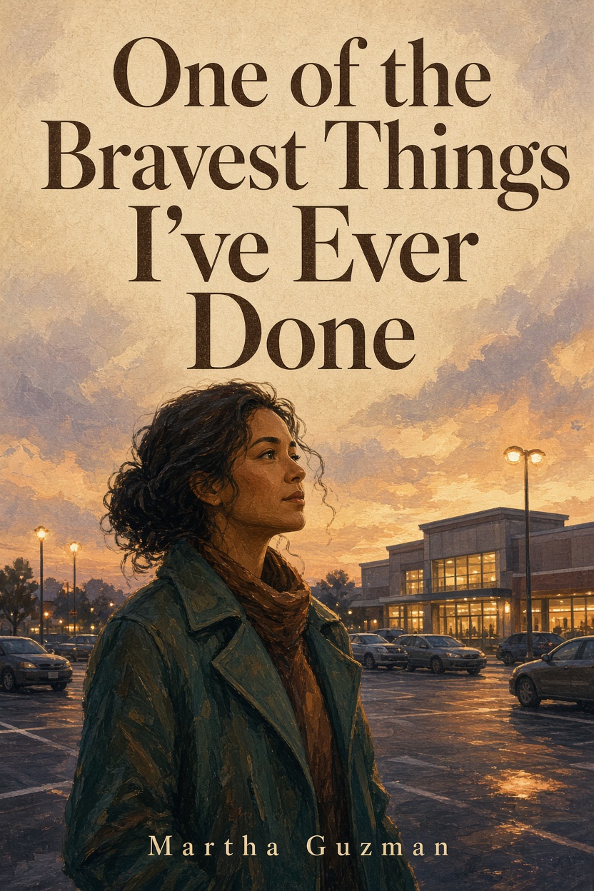Illustrated book cover for One of the Bravest Things I've Ever Done by Martha Guzman.
