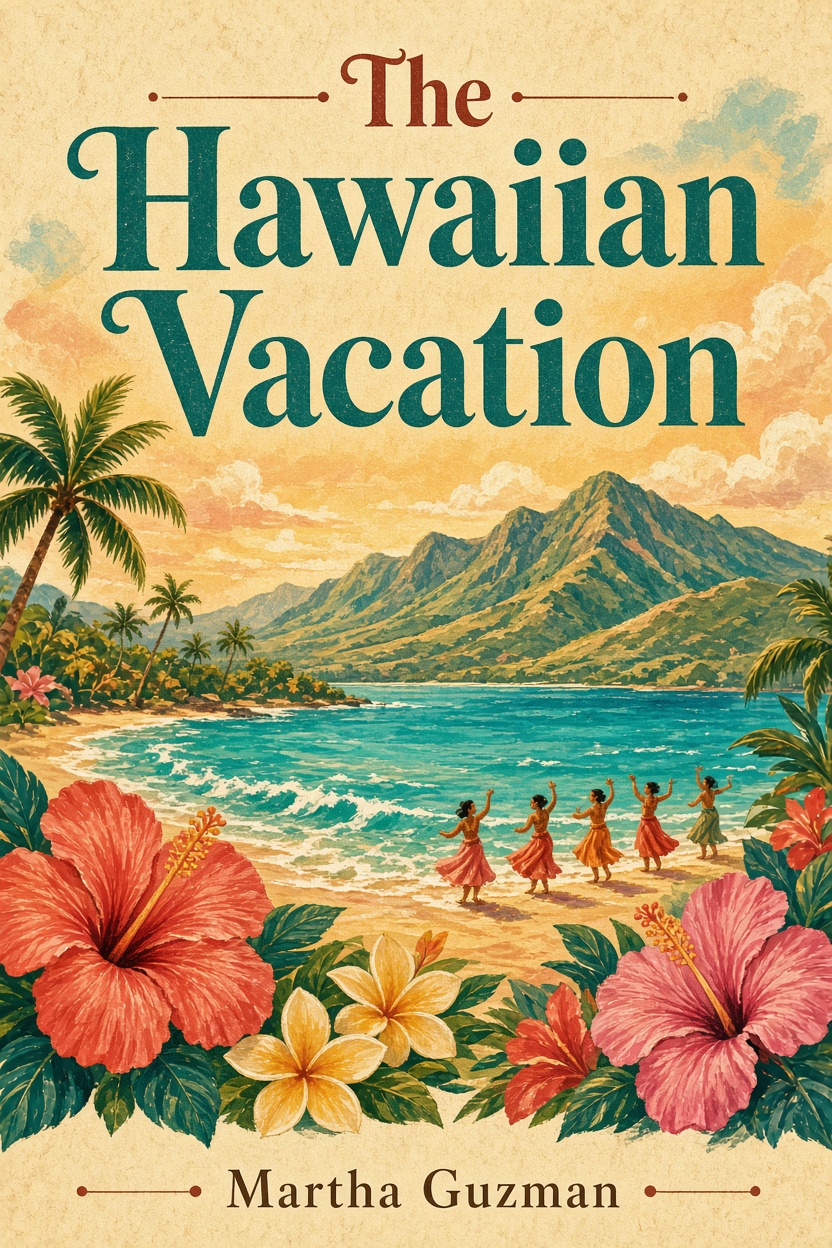 Illustrated book cover for The Hawaiian Vacation by Martha Guzman.