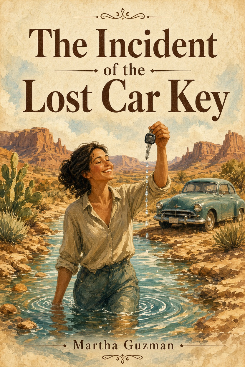 Illustrated book cover for The Incident of the Lost Car Key by Martha Guzman.