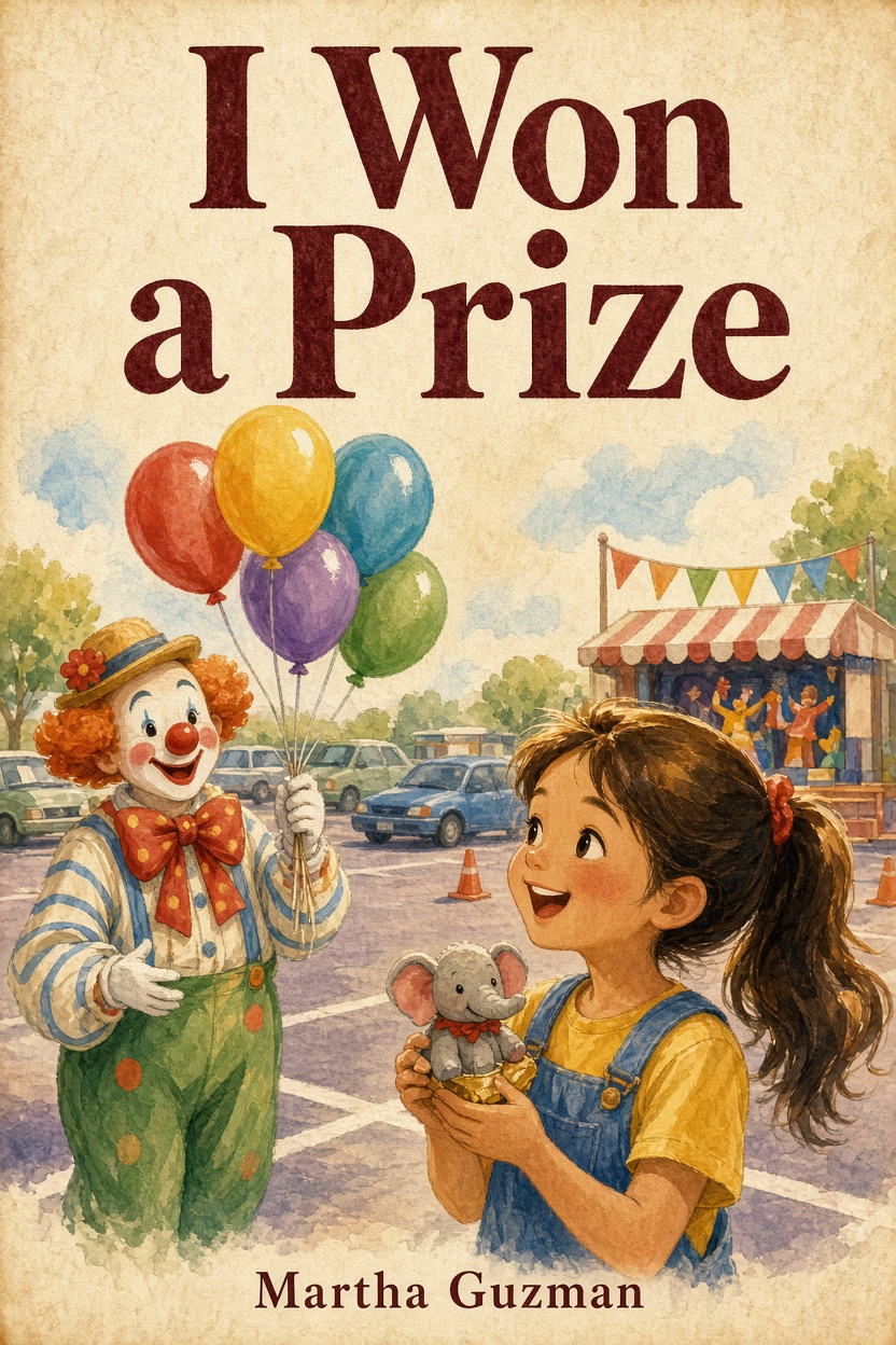 Illustrated book cover for I Won a Prize by Martha Guzman.